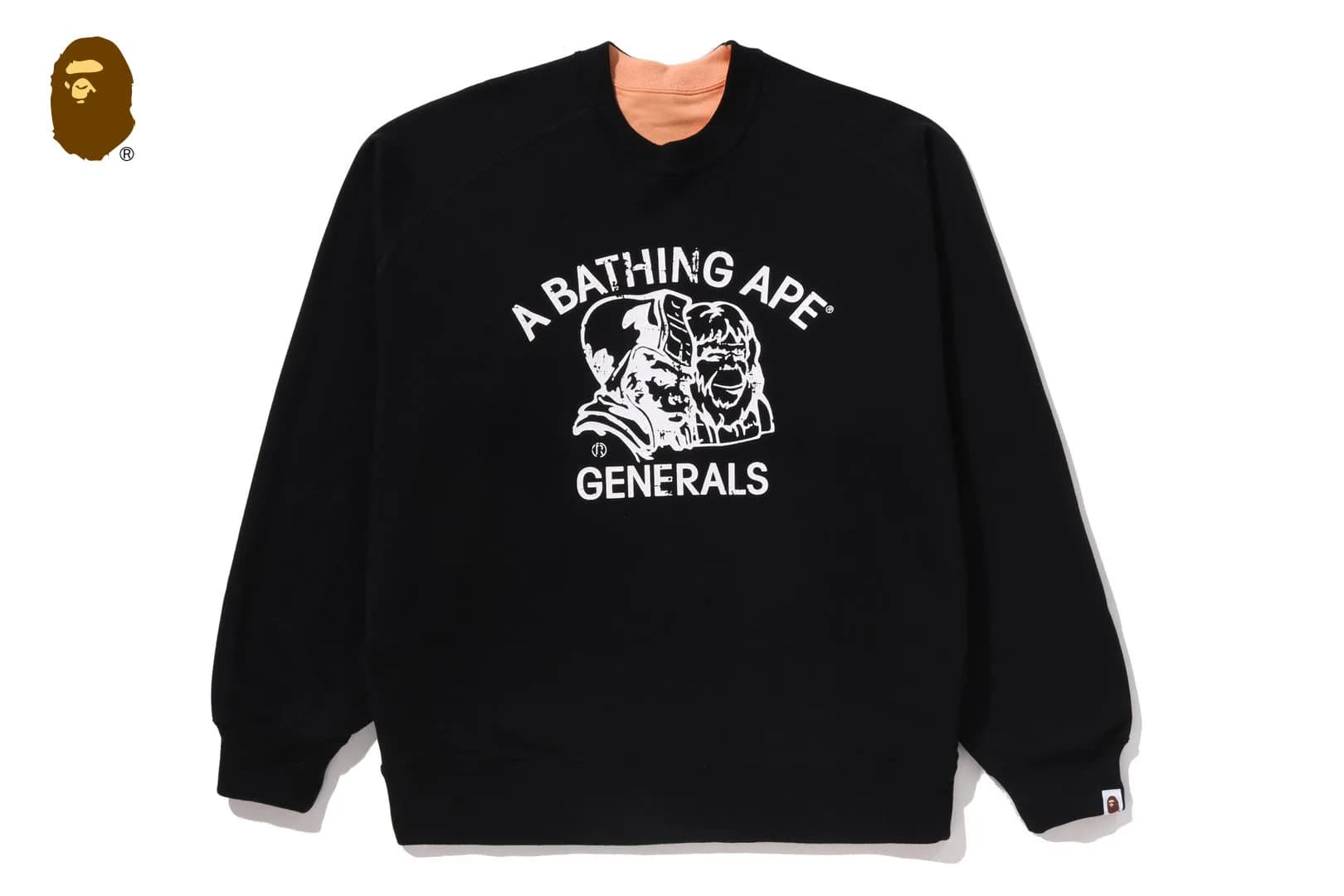 BAPE LOGO REVERSIBLE LOOSE FIT CREWNECK SWEATSHIRT