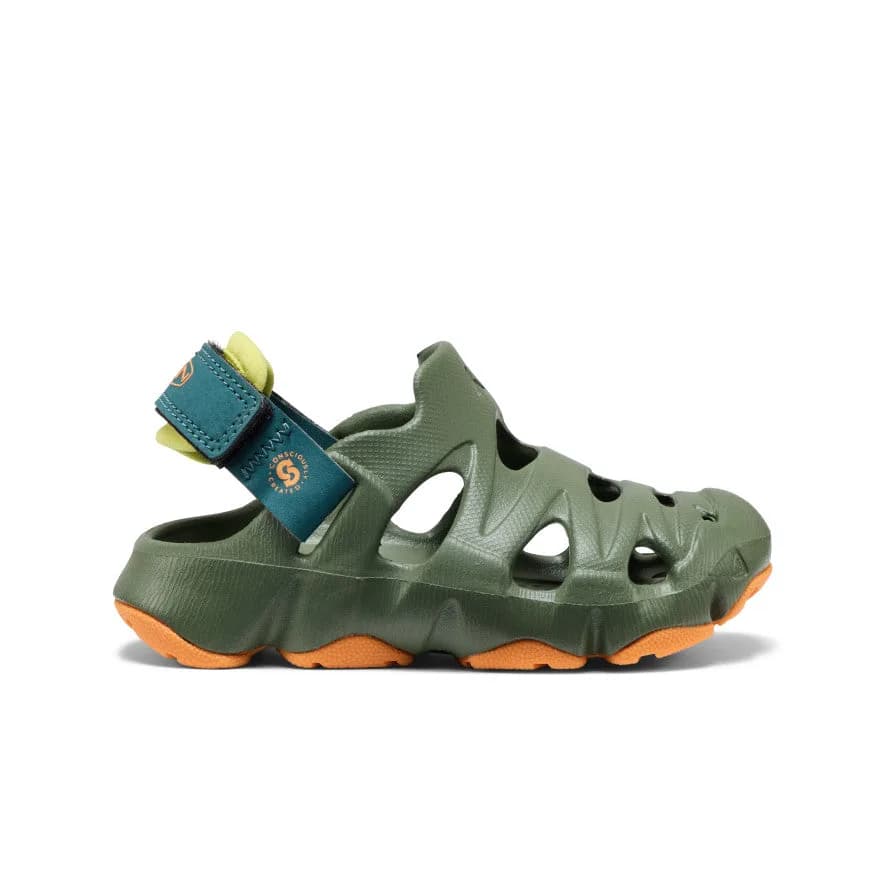 Toddlers' HyperFLT Clog | Bronze Green/Orange Peel