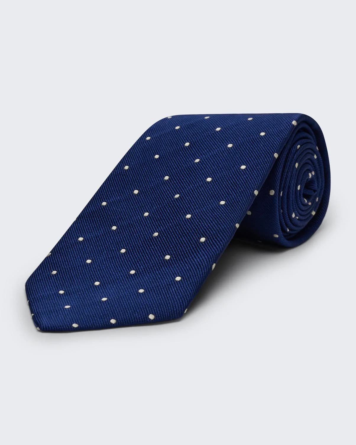 Kingsberry Business Navy Tie With White Spot