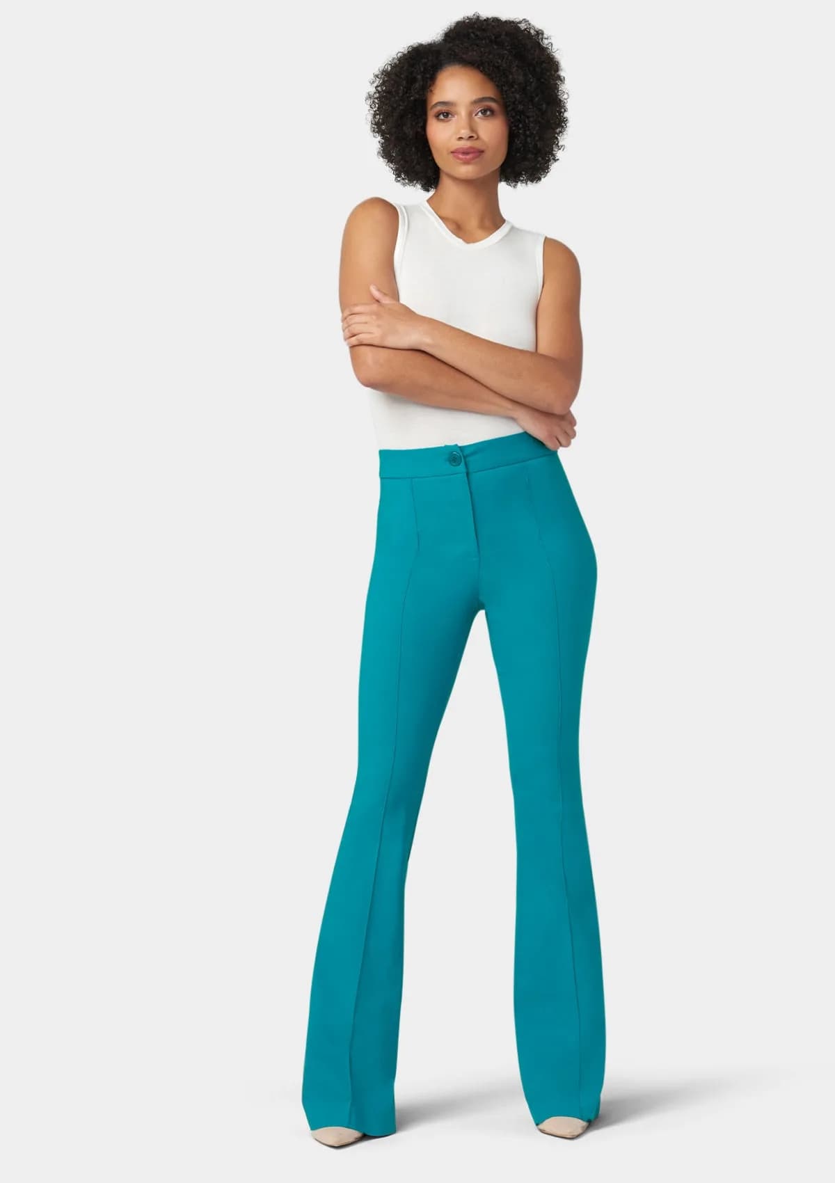 High Waist Flare Dress Pants