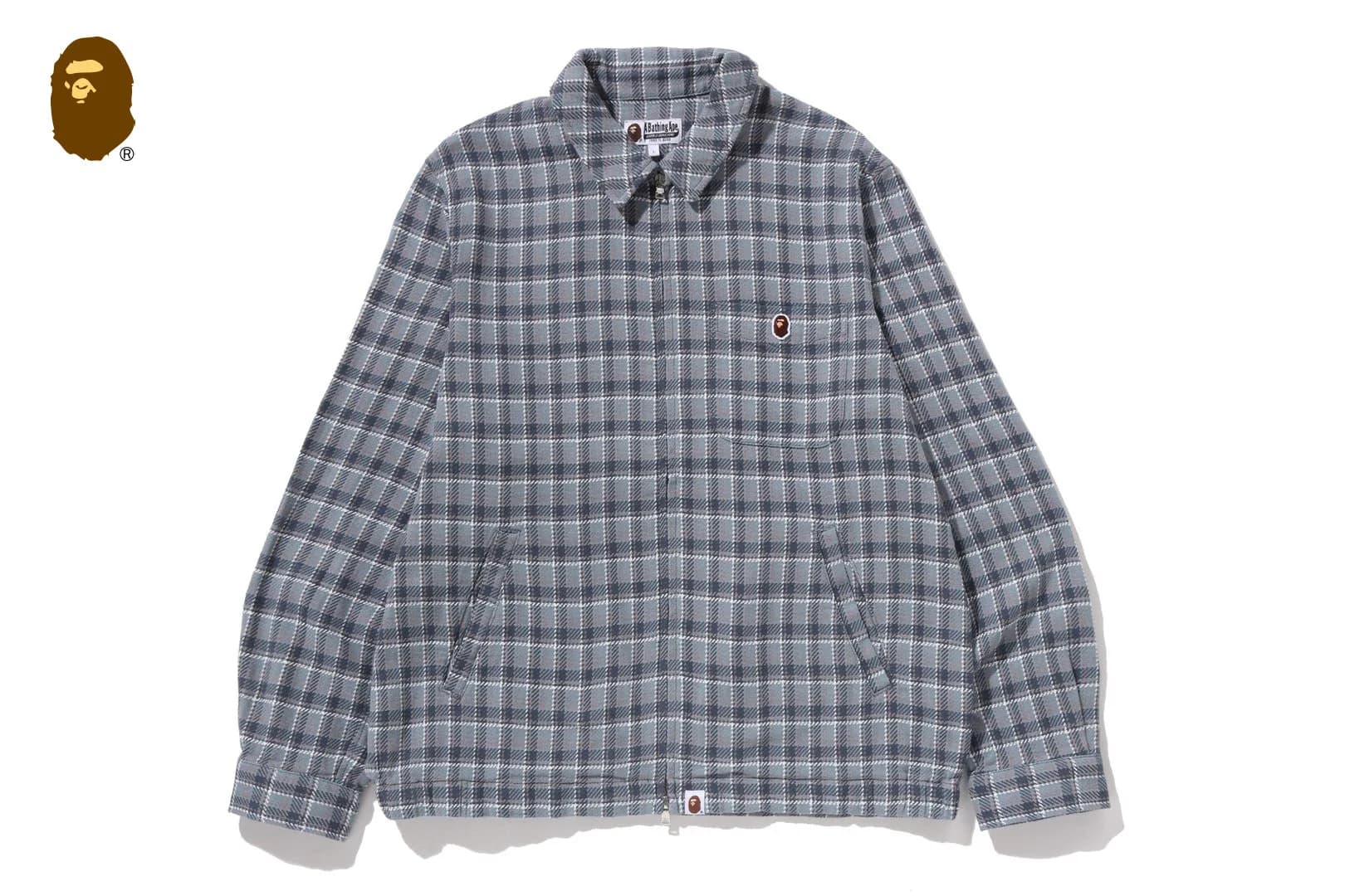 BAPE CHECK ZIP SHIRT