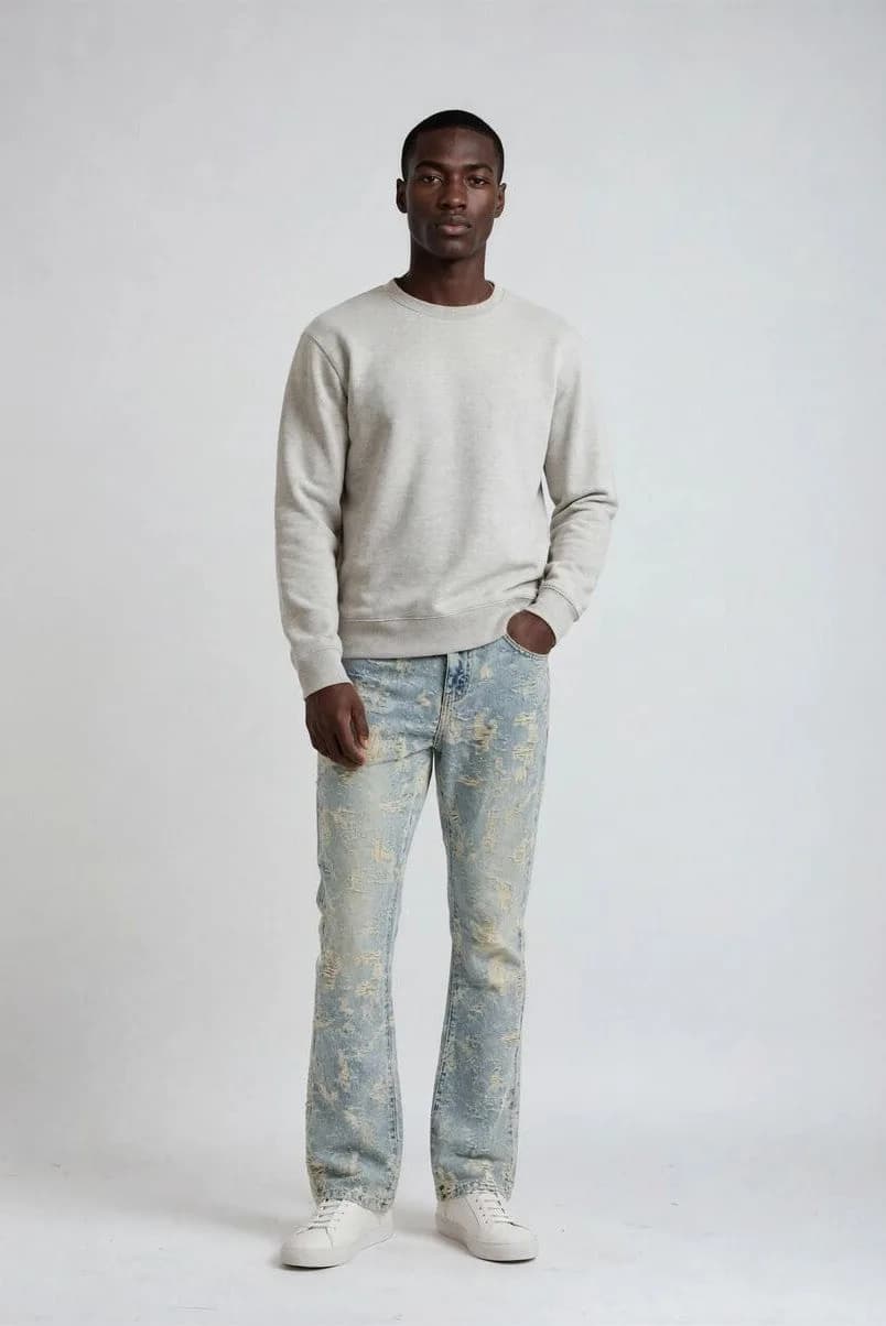 F21 Men Distressed Jeans