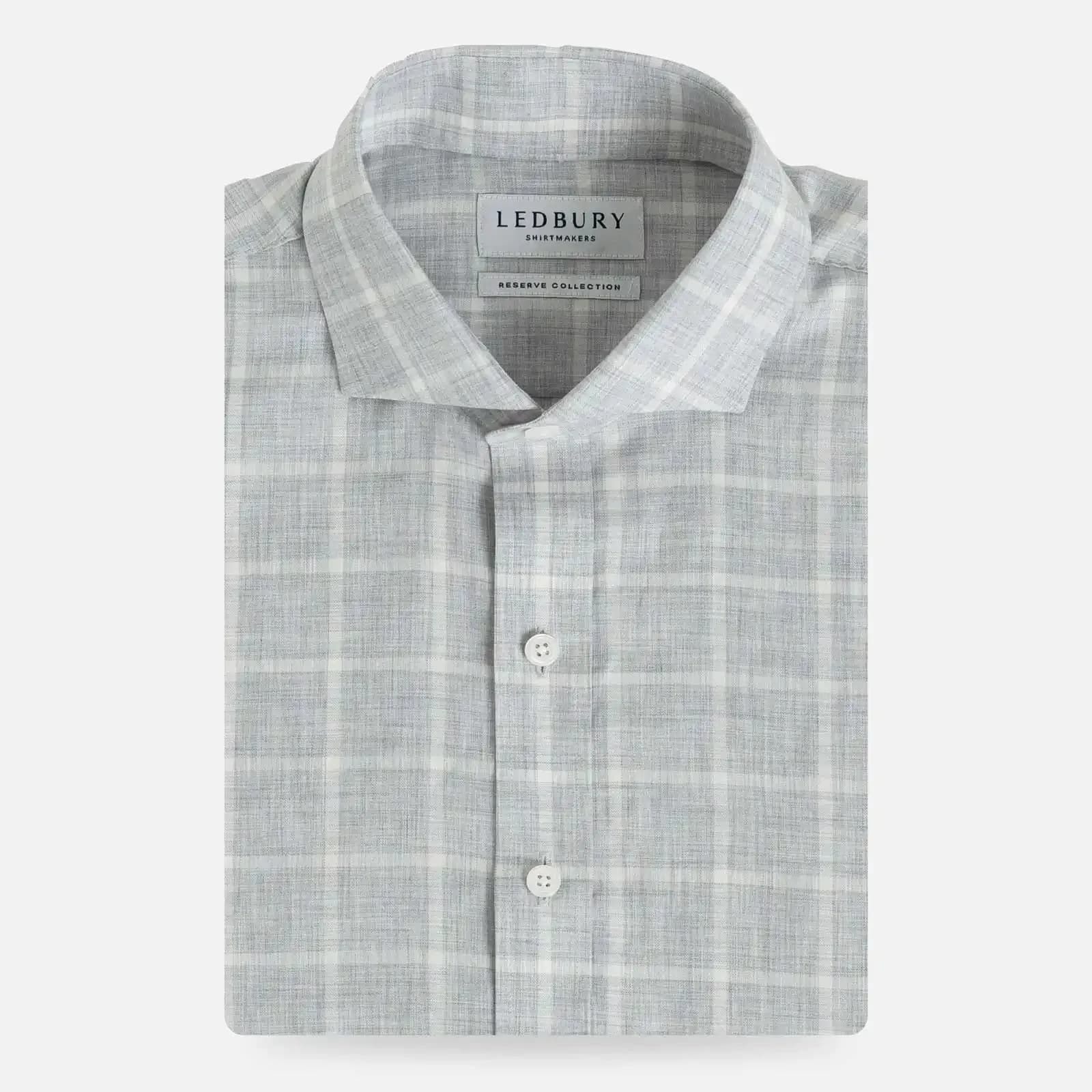 The Light Grey Albini Pritchard Check Custom Shirt