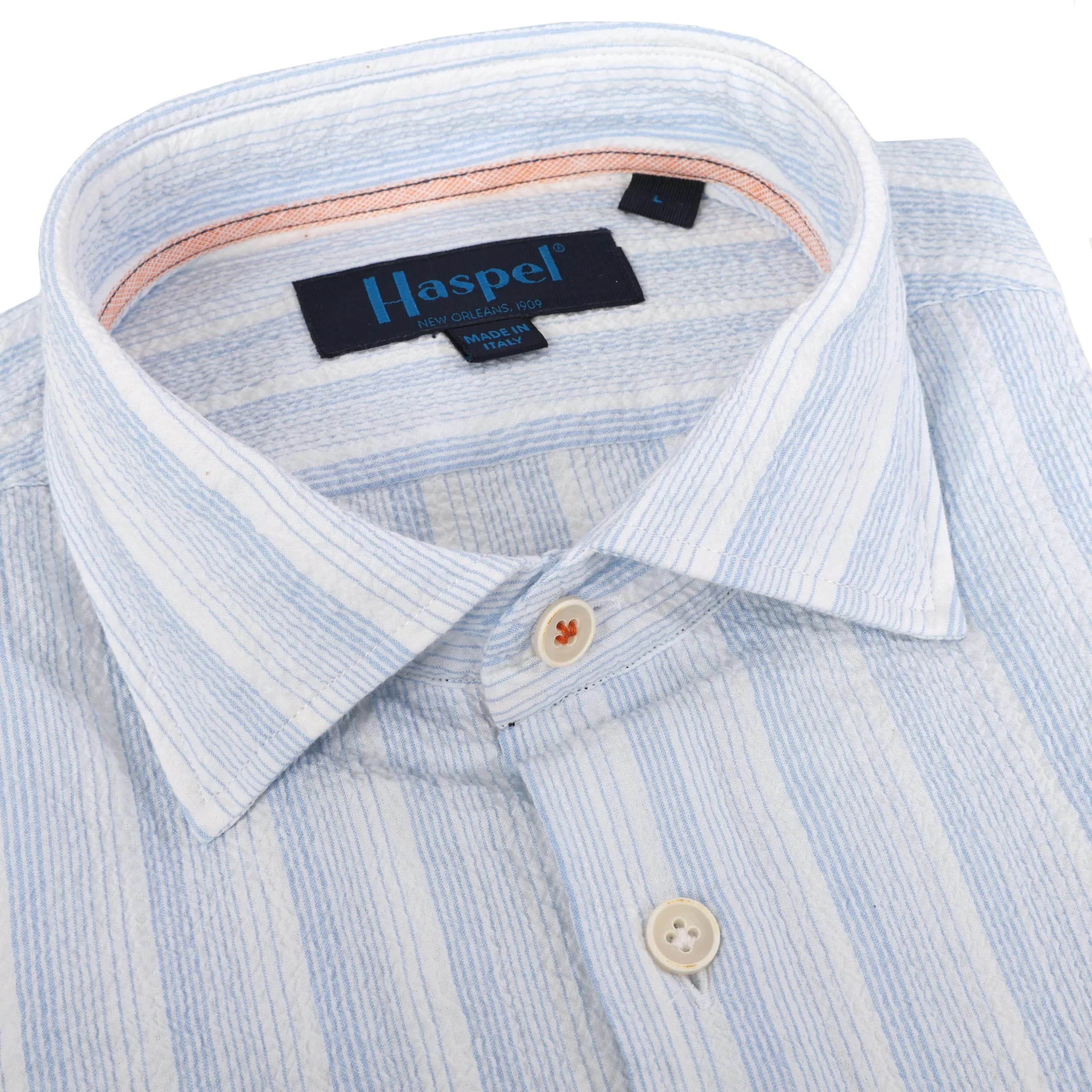 Kavanaugh Lt. Blue Stripe Seersucker Long Sleeve Shirt