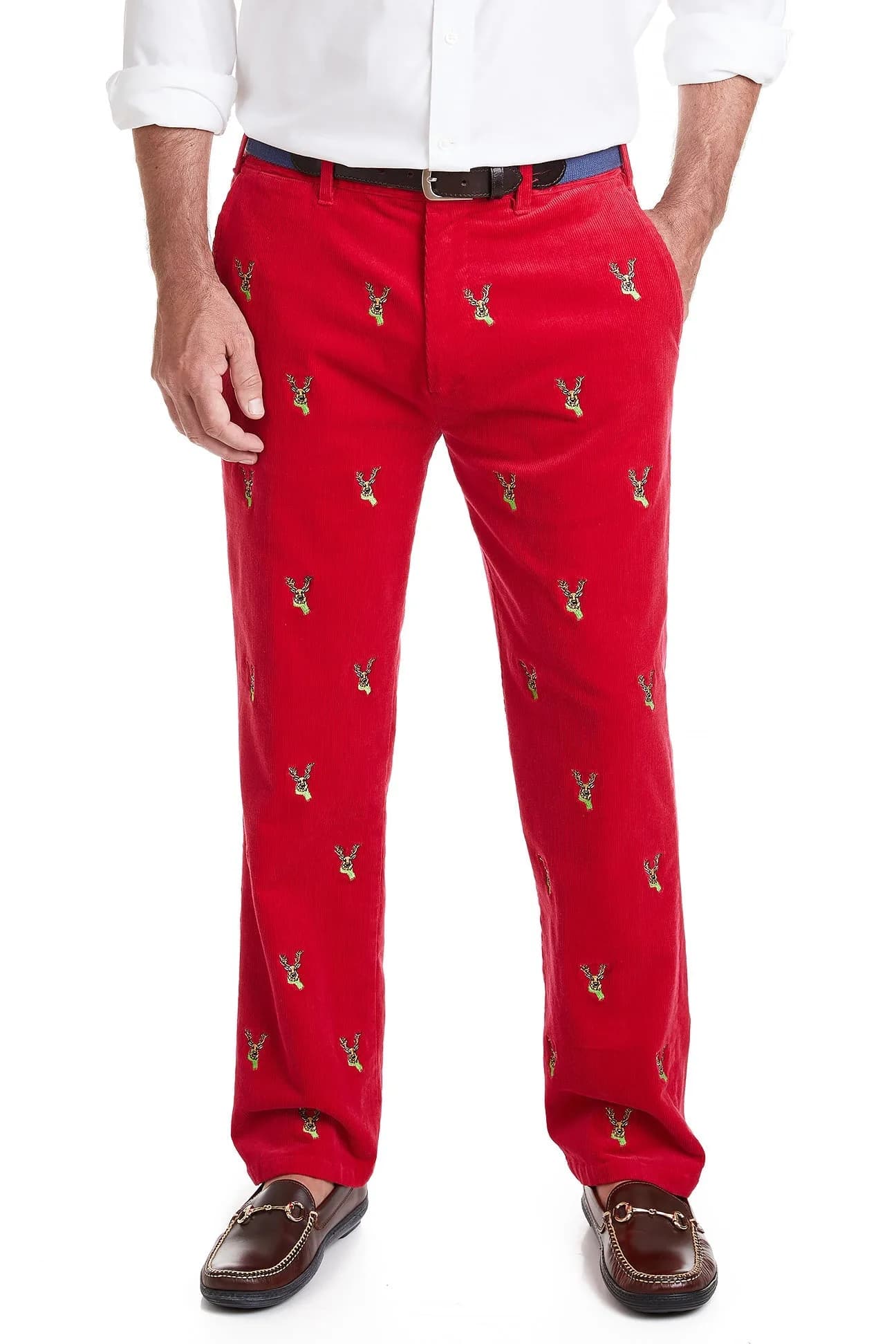 Beachcomber Corduroy Pant Crimson with Dasher