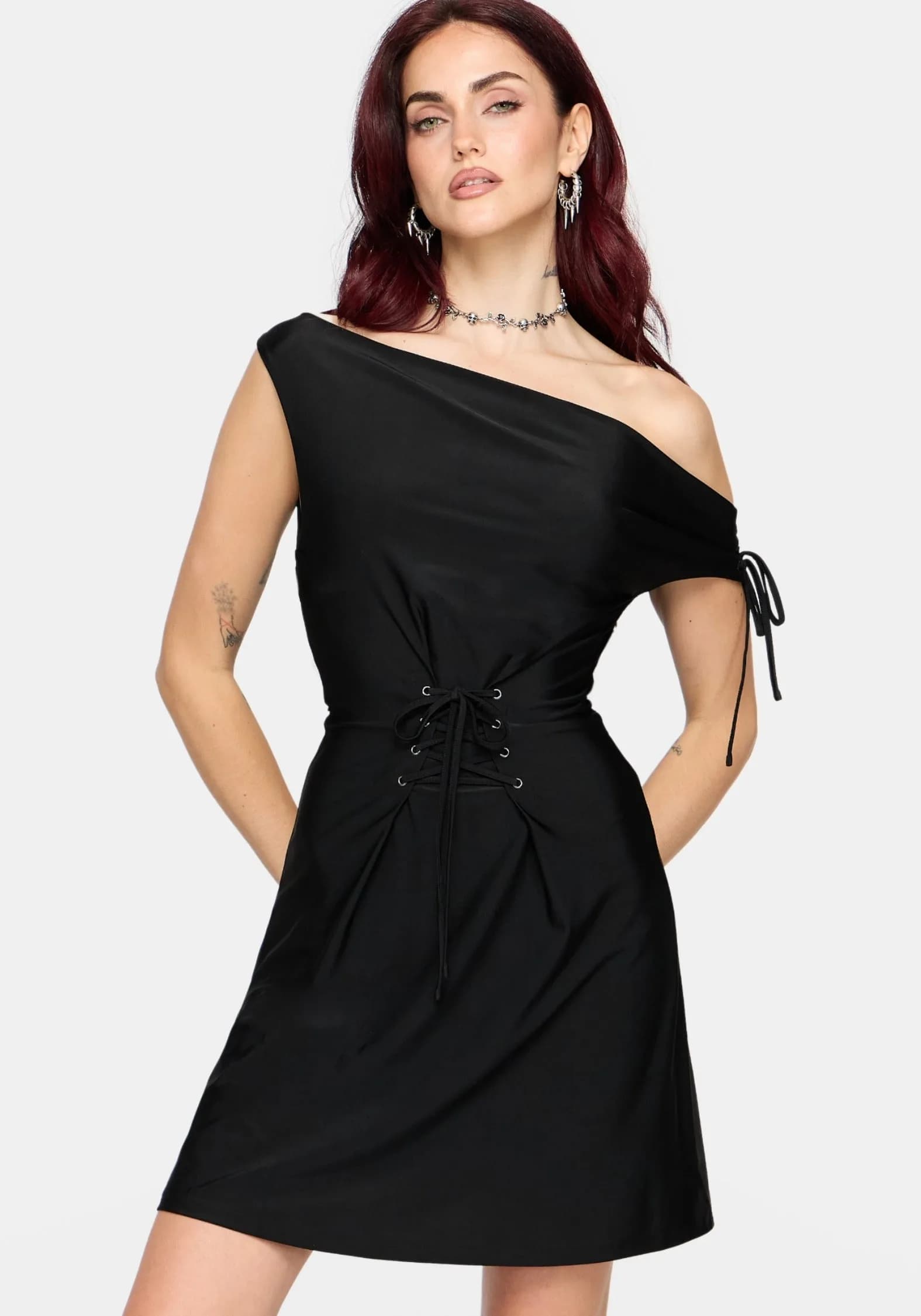 Noctavia Cowl Neck Mini Dress