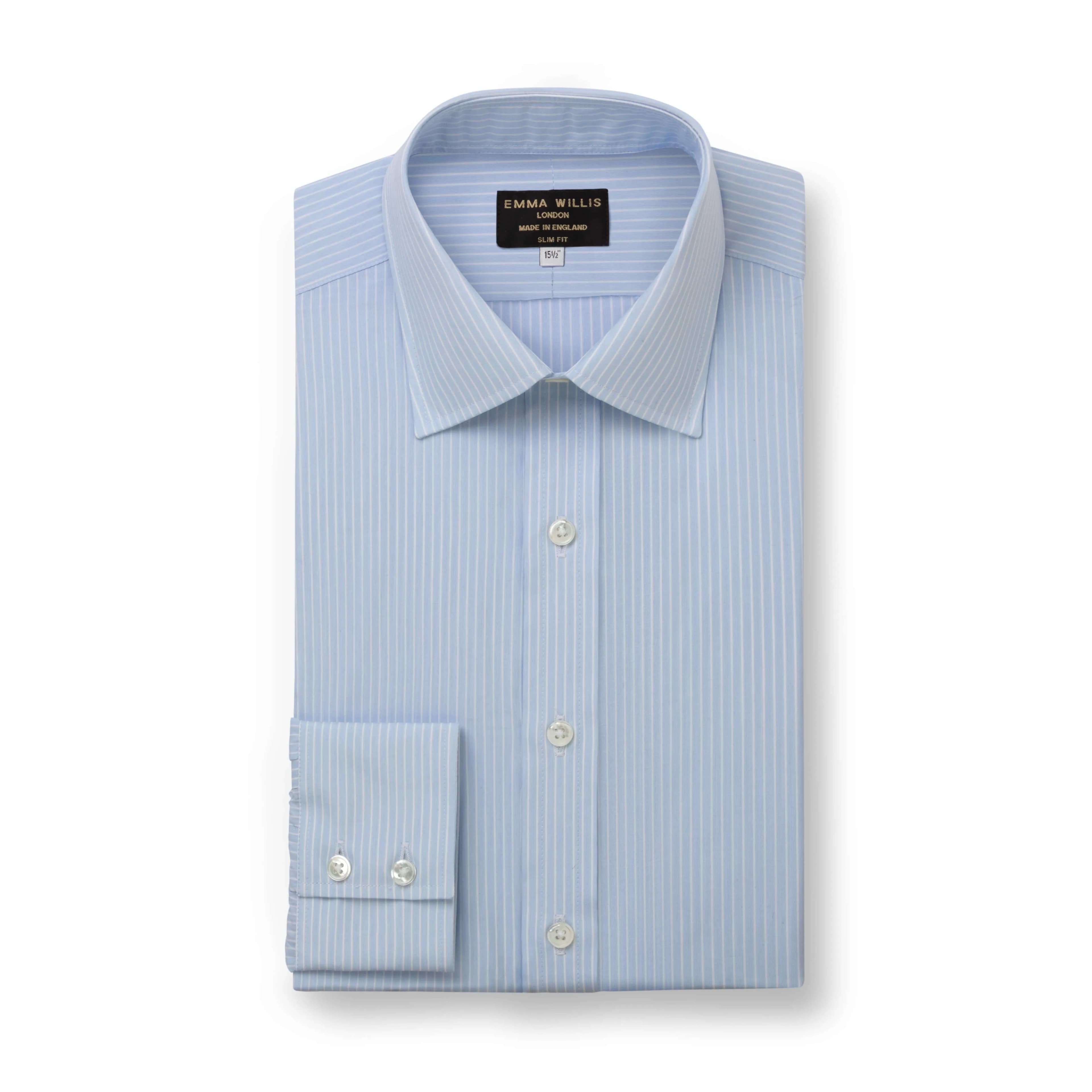 Blue Chalk Stripe Shirt