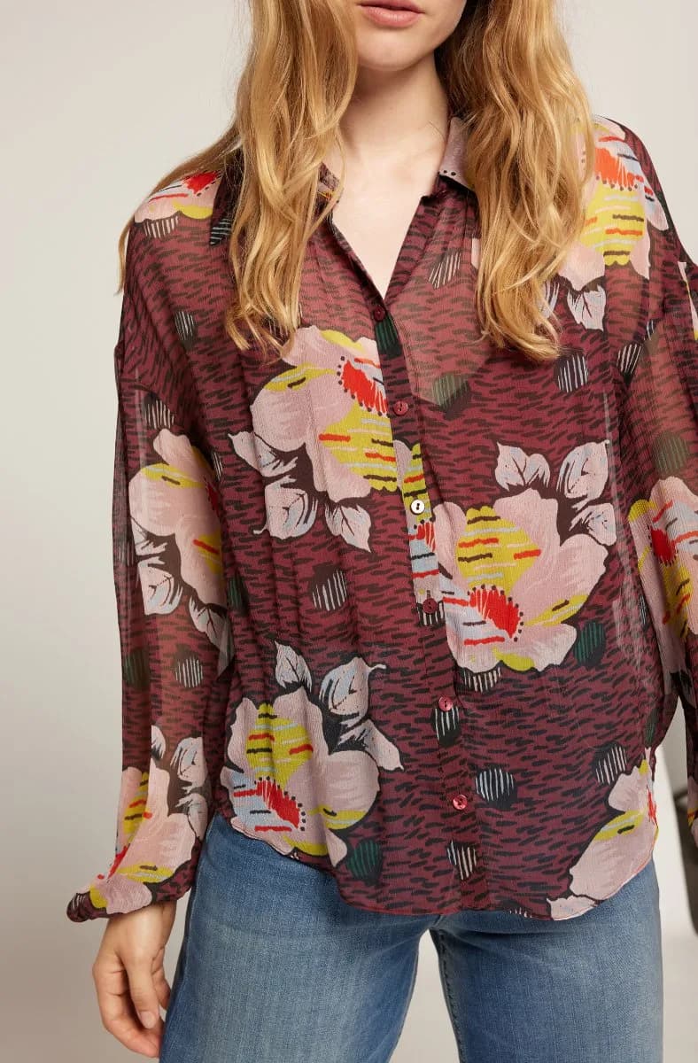 Matilda Long Sleeve Silk Top