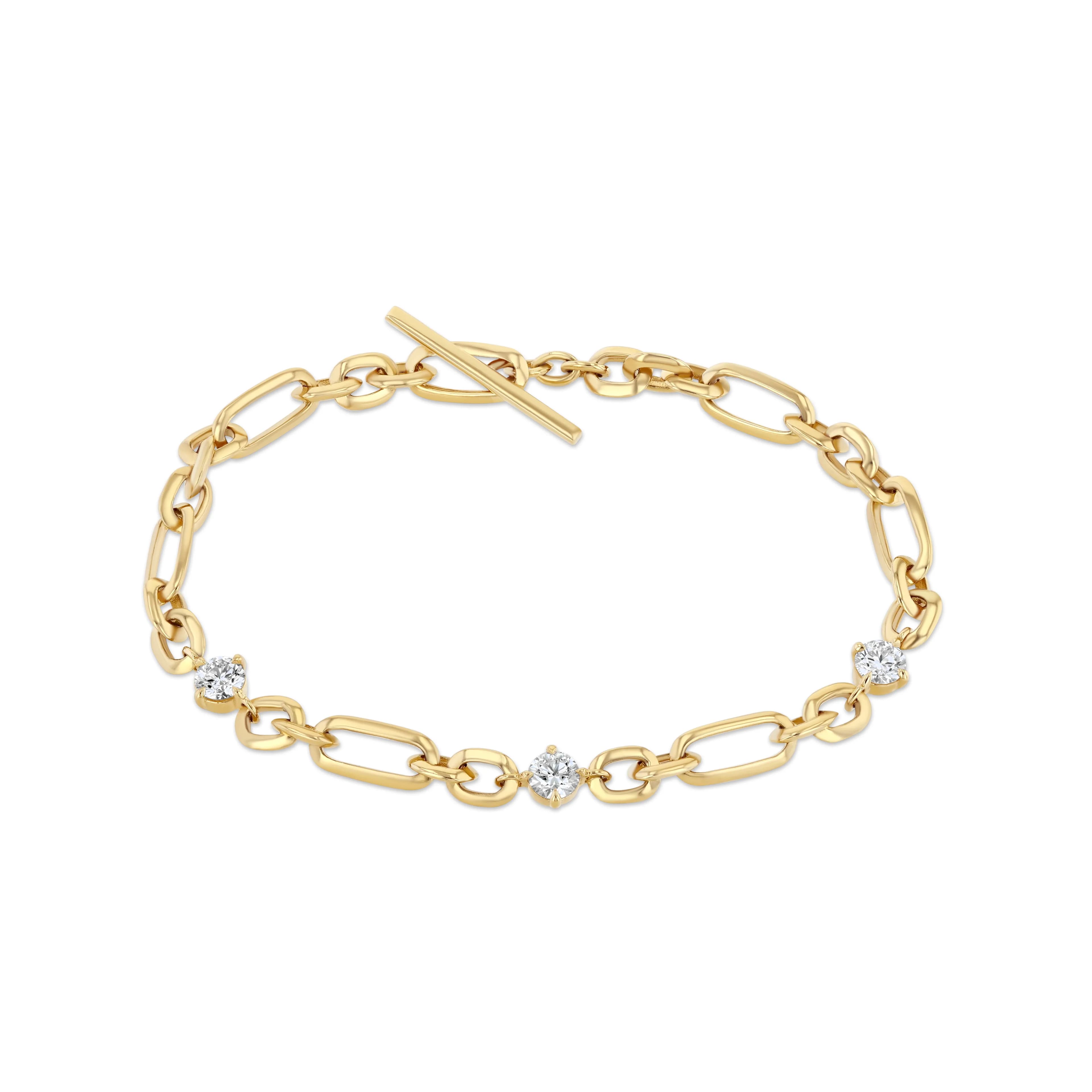 Figaro Diamond Station Bracelet