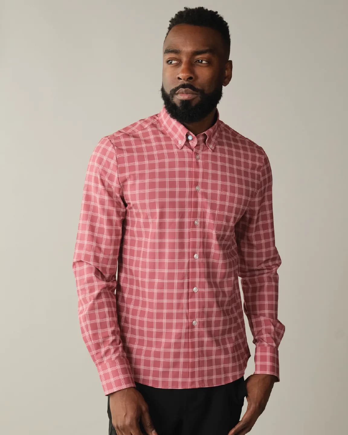 Range Shirt - Adobe Red W/ White Windowpane