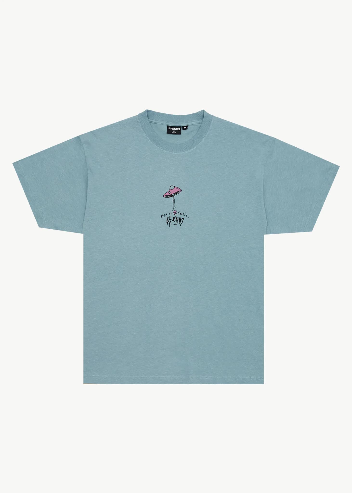 AFENDS Mens High Priority - Boxy Tee - Ocean Spray
