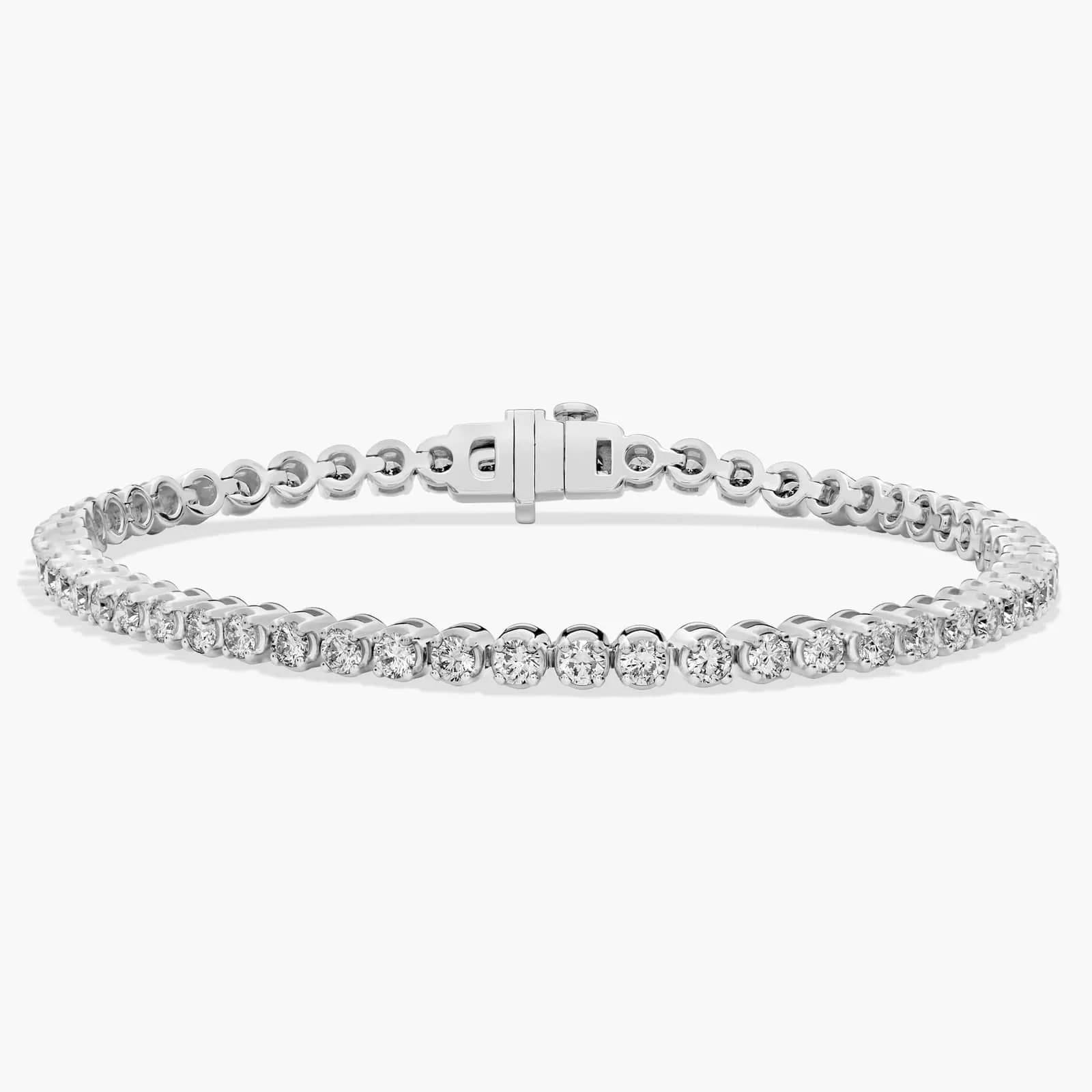 4 Prong Lab-Grown Diamond Tennis Bracelet In 14k White Gold (3 Ct. - F-G / VS2-SI1)