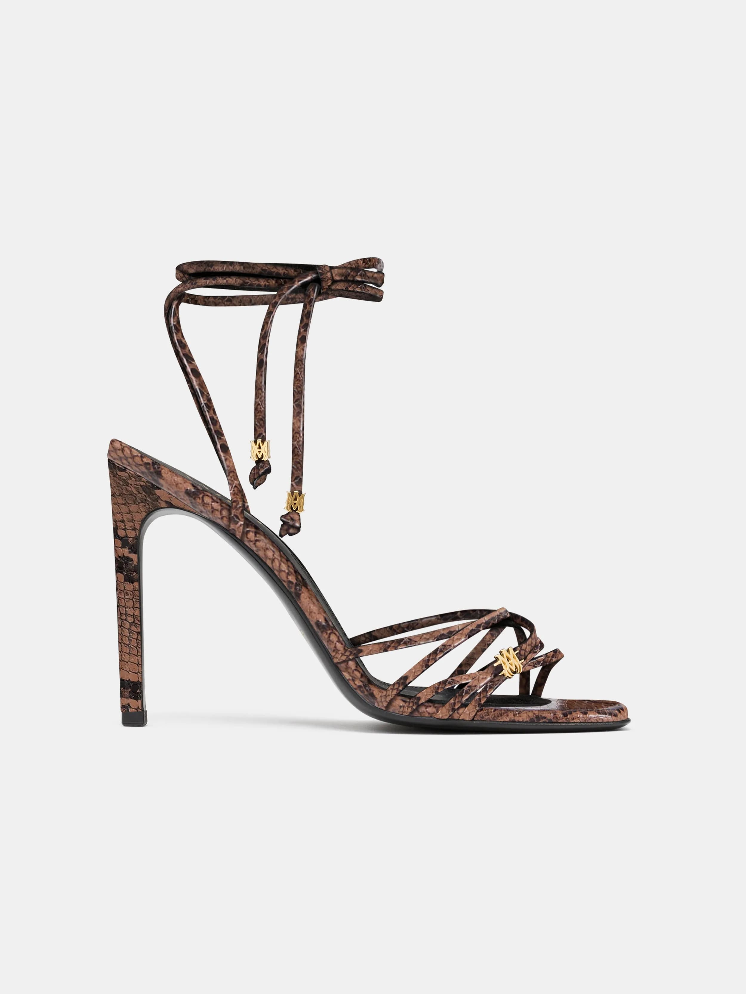 WOMEN'S SNAKE MA HEELED SANDAL - Brown