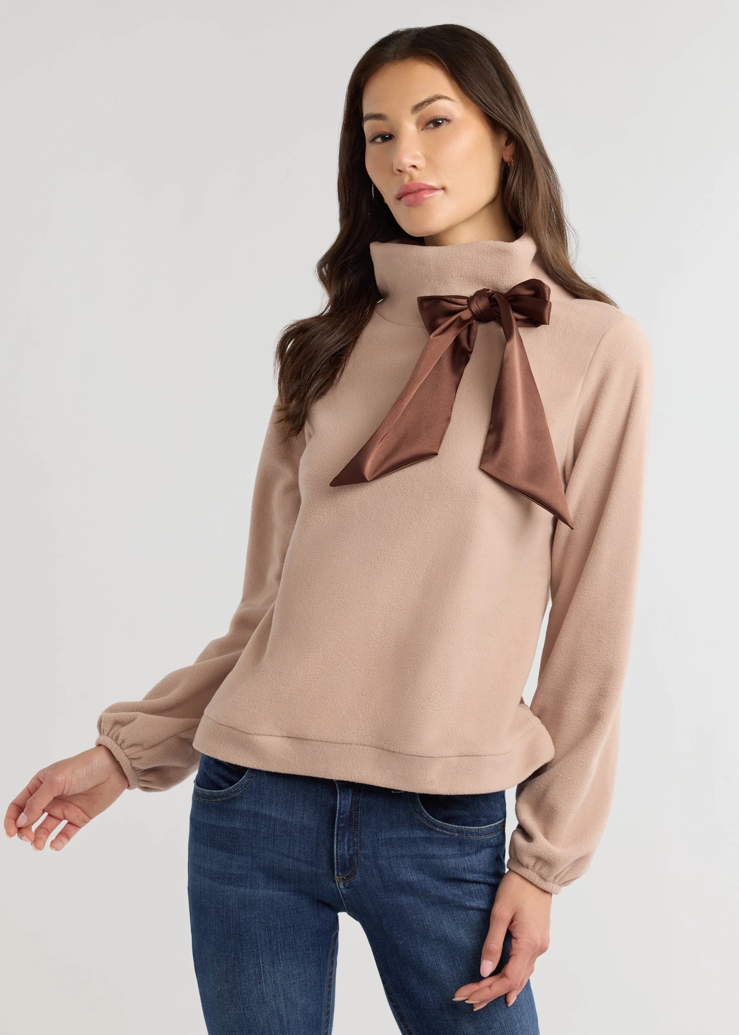 Peggy Bow Top in Vello Fleece