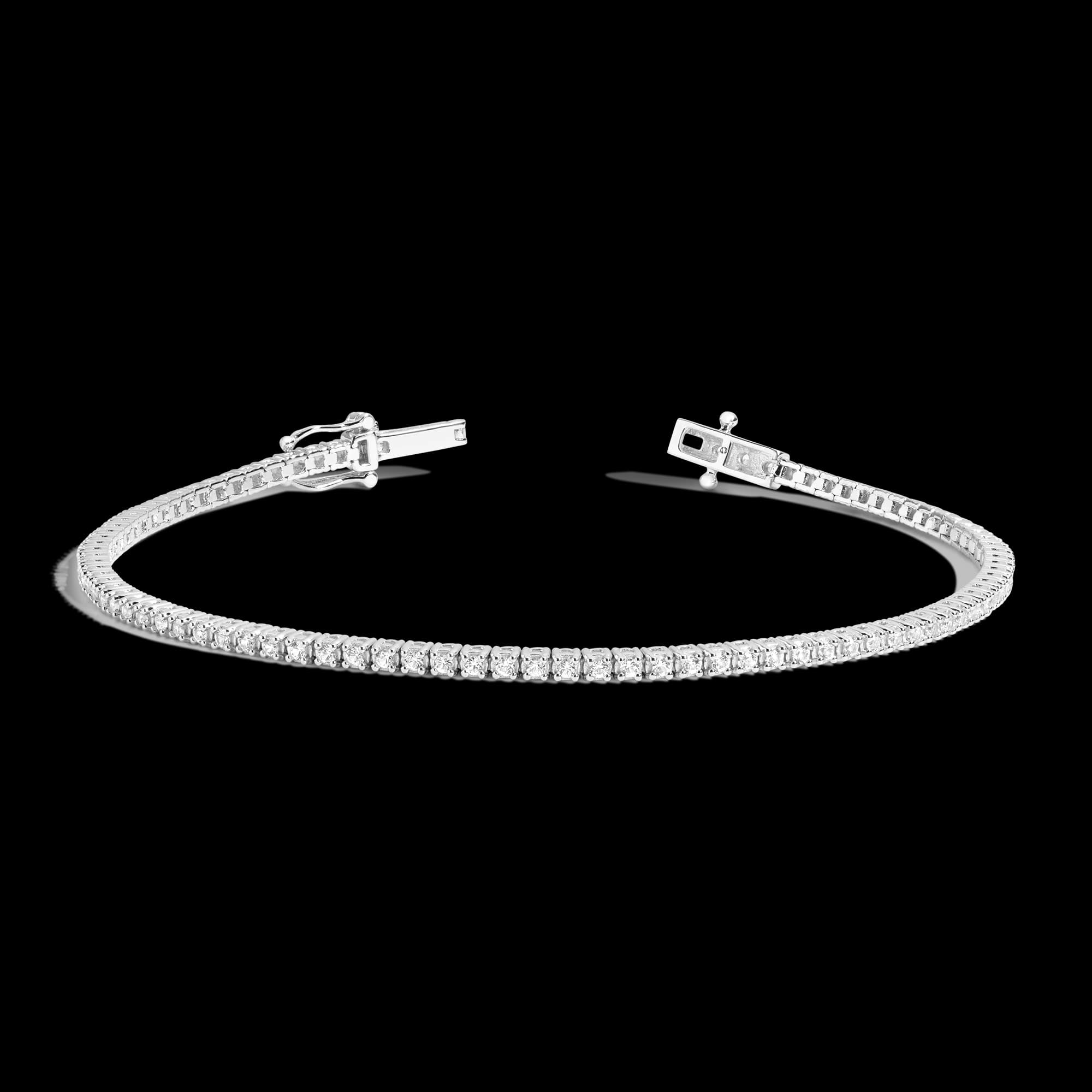 Petite Lab Grown White Sapphire Tennis Bracelet