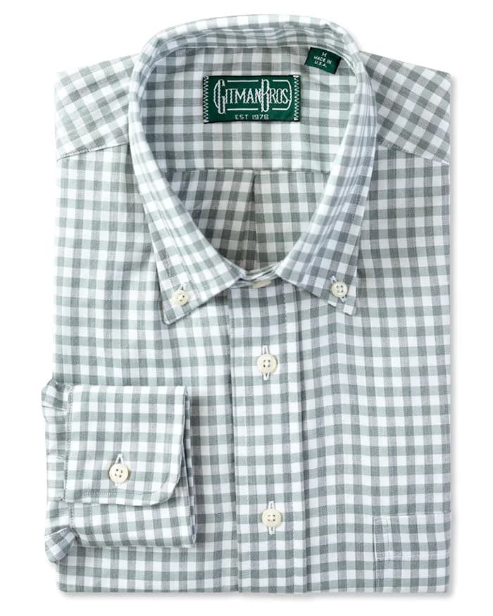 Sage Brushed Twill Check