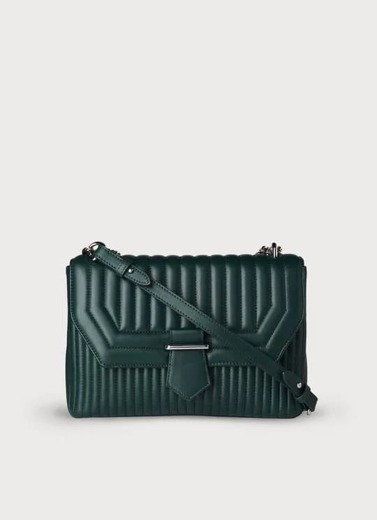 Maeve Green Leather Shoulder Bag