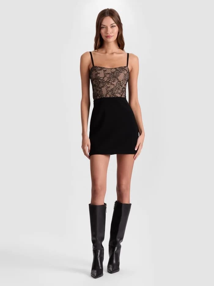 CARLA LACE CORSET MINI DRESS
