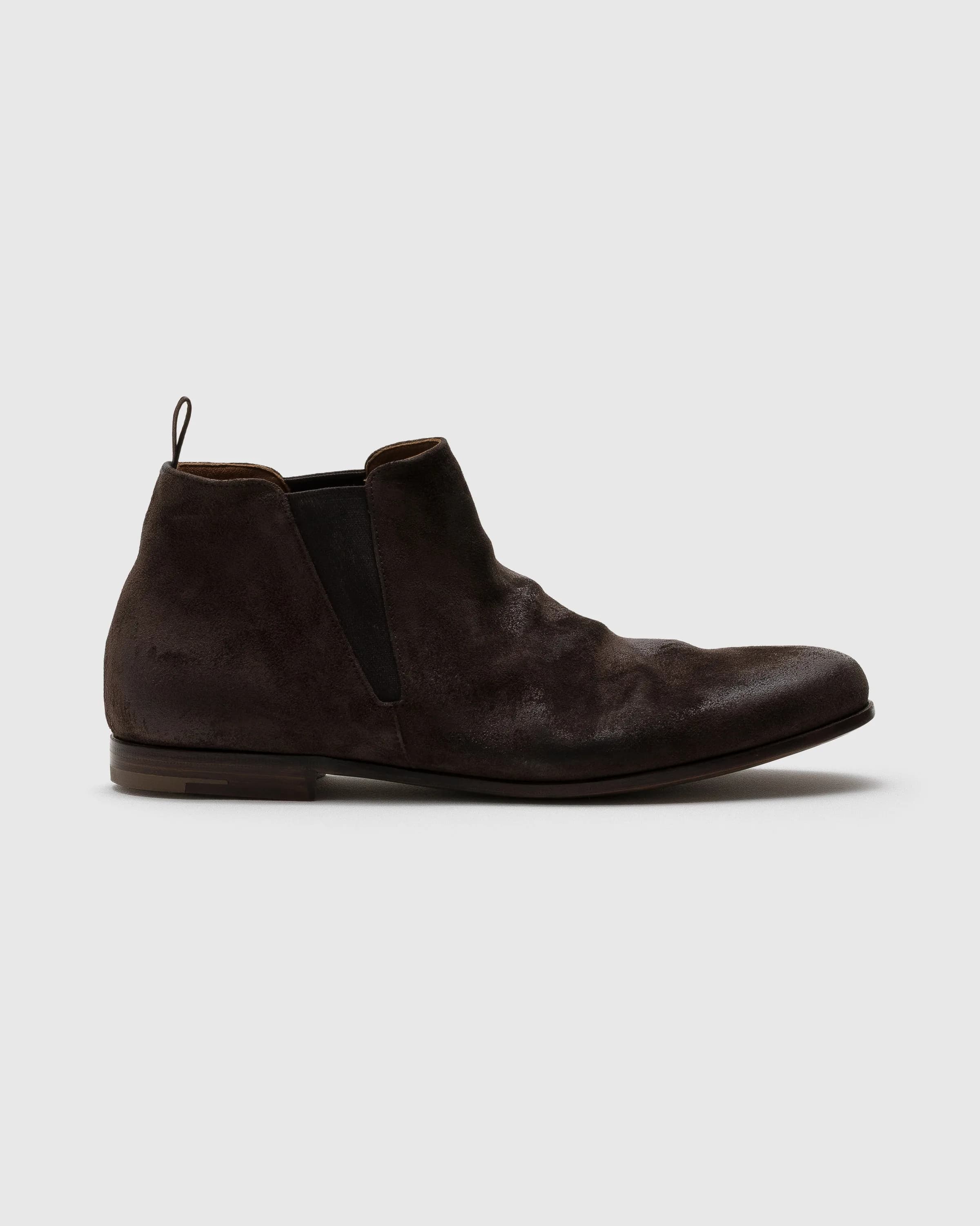 Antiqued Suede Chelsea Boot