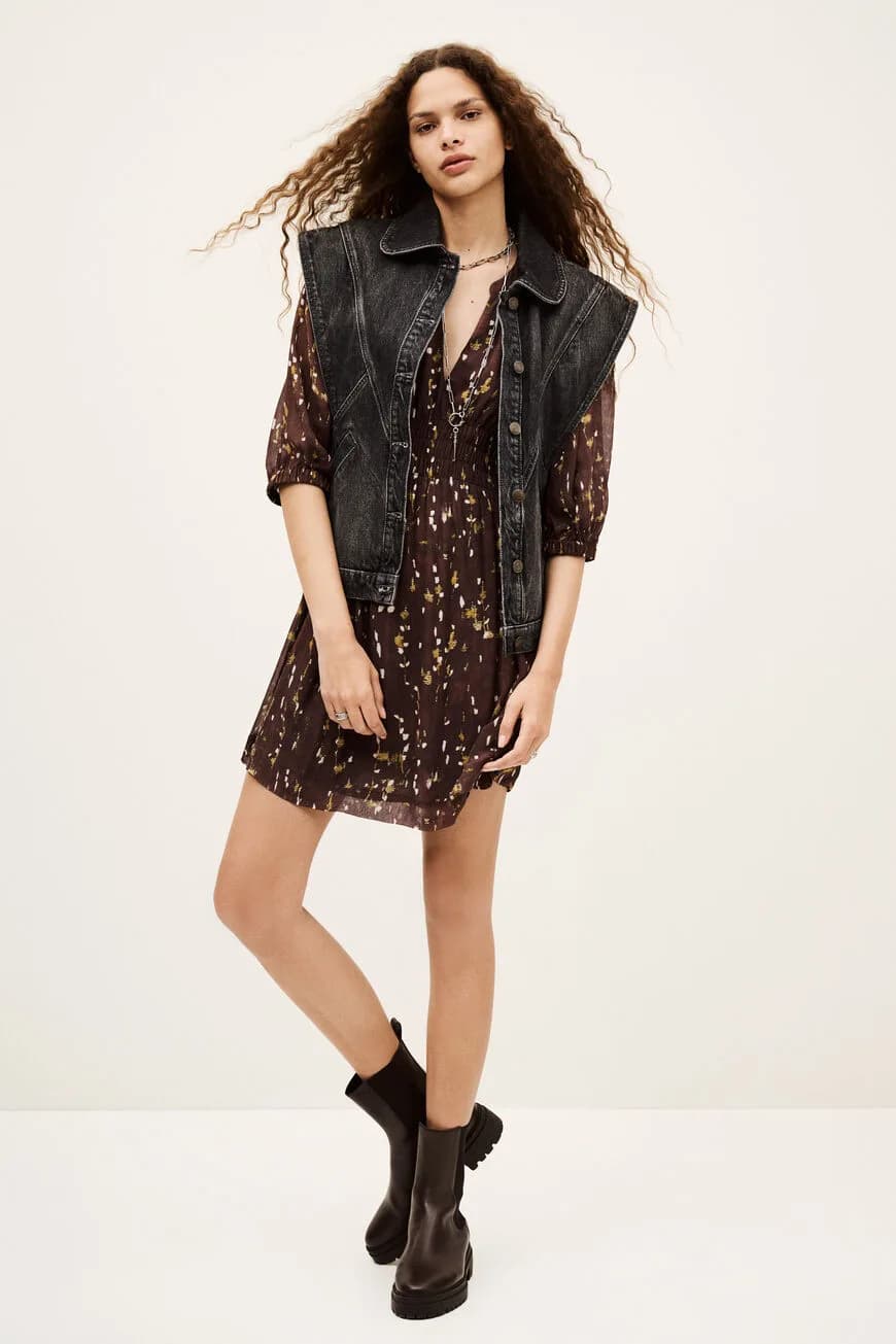 KANISSA Short Printed Dress