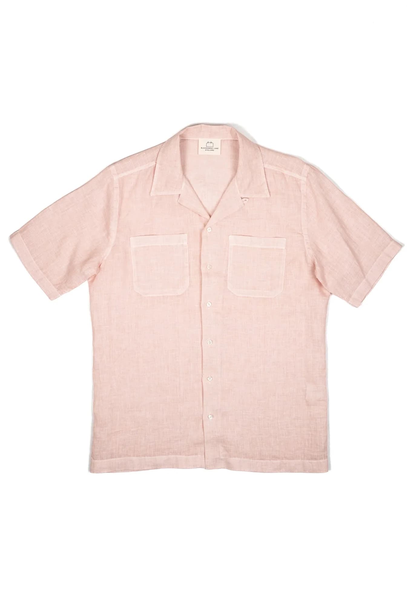 Men's Open Collar Linen Shirt