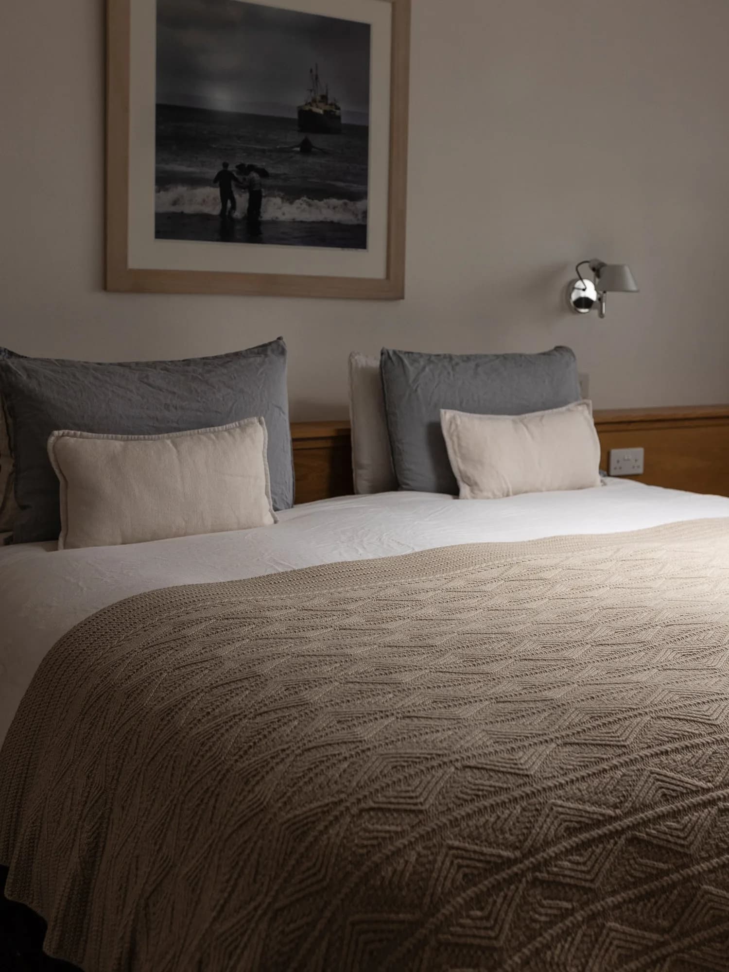 100% Cashmere Patented Aran Blanket