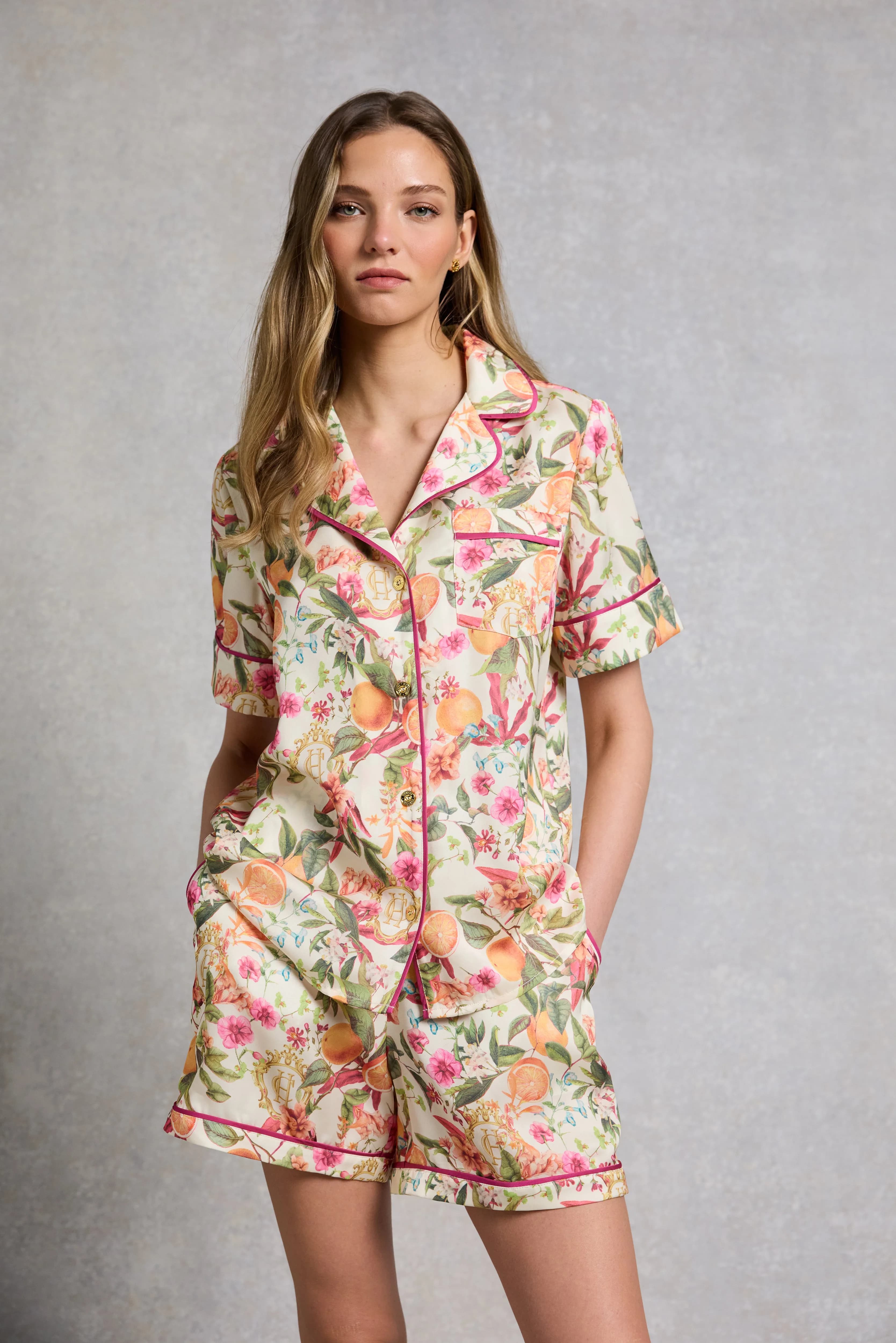 Satin Summer Pyjama Set (the Orangery)