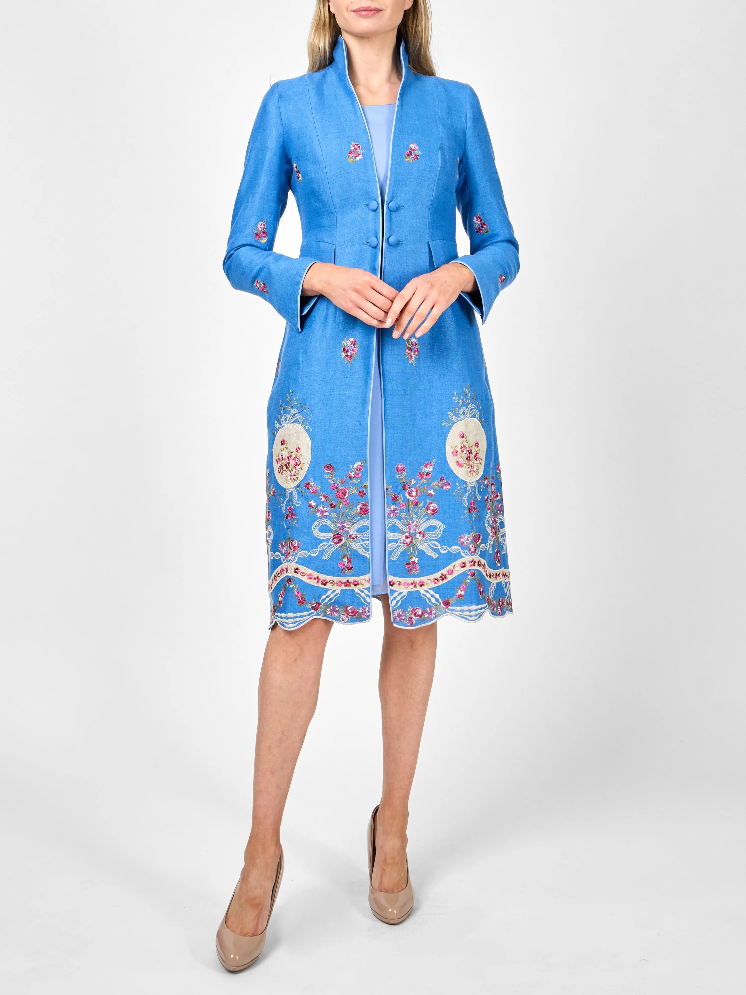 Eton Coat Cornflower Blue